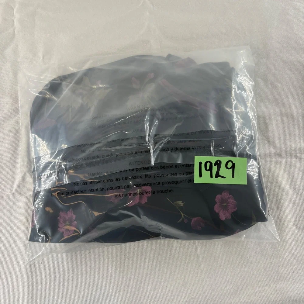 Halmode Petites Vintage Black Purple Floral Midi Dress Short‎ Sleeve 14P 10-4047